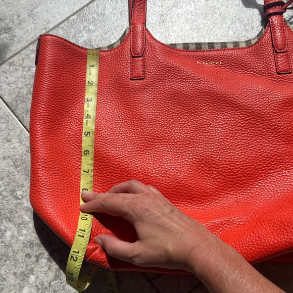 Henri Bendel Burnt Orange Red Leather Tote Bag - Picture 7 of 16